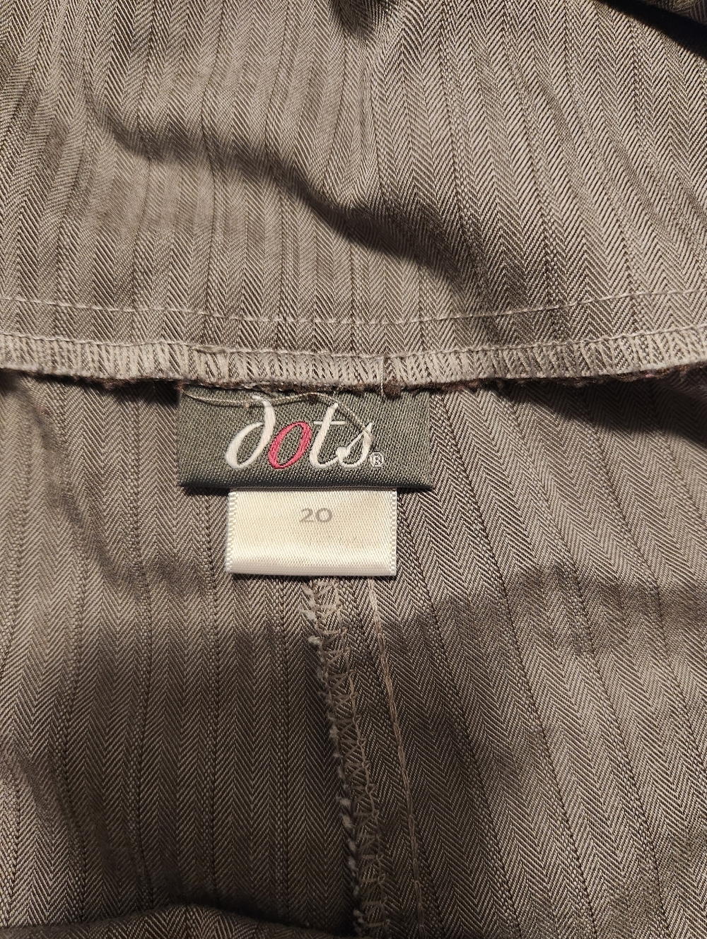 Dots Dress Pants Women Size 20 Grey Wide Leg Plus Size - Picture 7 of 9